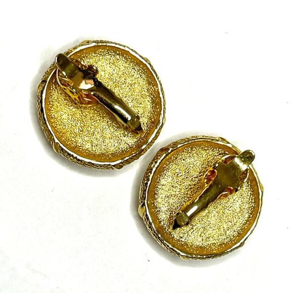 Vintage Clip Earrings Faux Pearl Button Vtg Estate Costume Jewelry Pin Lot A18 - Picture 2 of 3